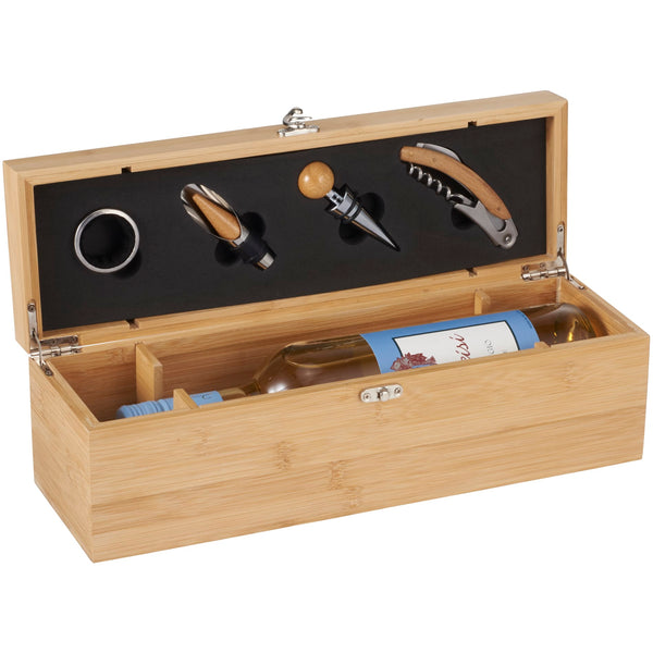 Ensemble de caisses à vin en bambou
