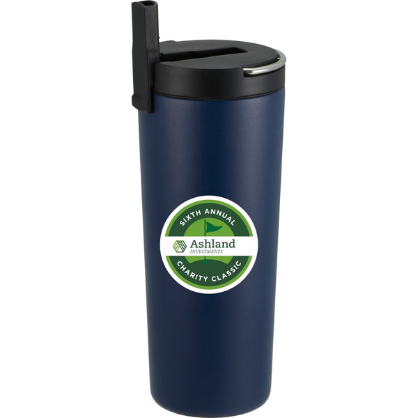 Gobelet isolé en cuivre Thor avec couvercle à paille rabattable de 24 oz