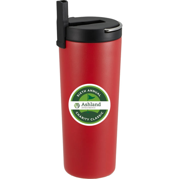 Gobelet isolé en cuivre Thor avec couvercle à paille rabattable de 24 oz