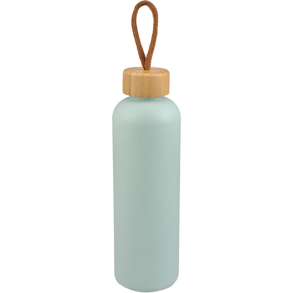Bouteille recyclée Tania avec couvercle en bambou certifié FSC® 770 ml