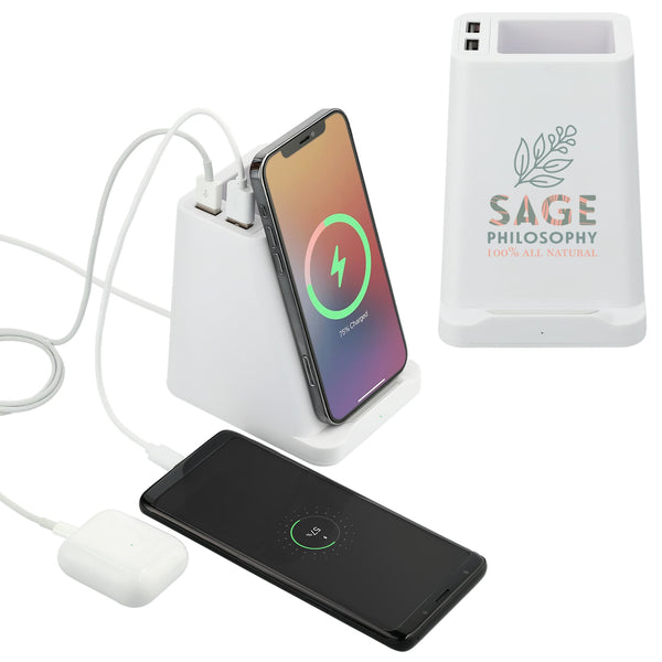 Porte-stylo chargeur sans fil/double sorties