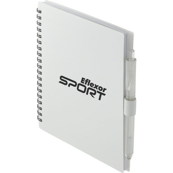 FSC® Recycled 5.5” x 7” Spiral Notebook w/ RPET Pe