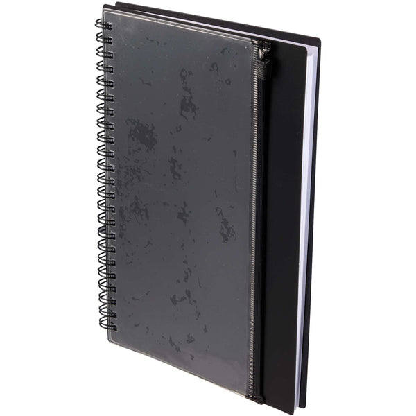 Cahier à spirale 14 x 21,5 cm avec pochette transparente