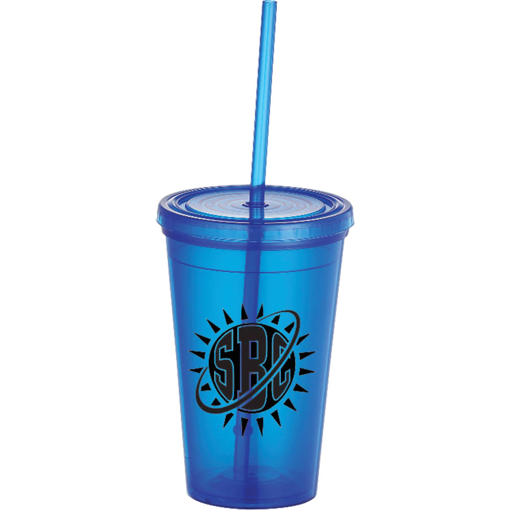 Gobelet Iceberg à double paroi de 16 oz avec paille