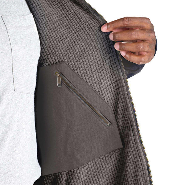 Berne Heritage Grid Fleece-Lined Zip Sweatshirt - Men's