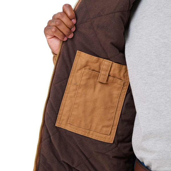Veste de travail à capuche en toile de canard lavée Berne Heartland