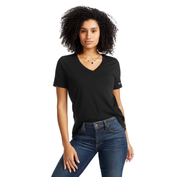 T-shirt American Giant Classic en coton à col en V - Femme